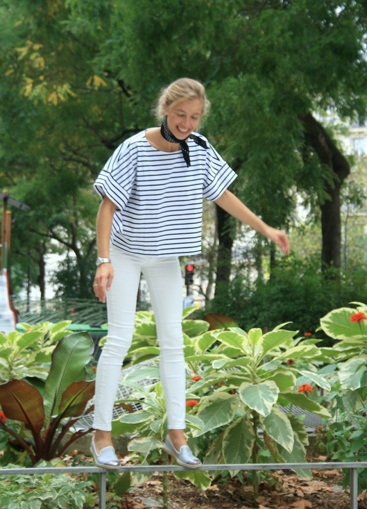 look rentrée mi-saison marinière revisitée espadrilles Angarde